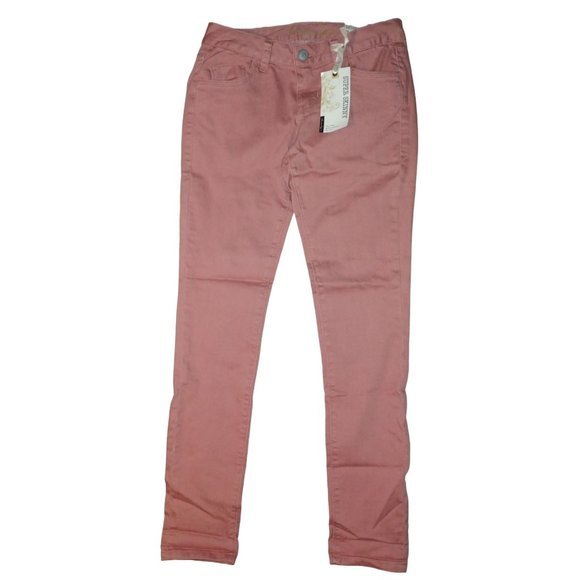 American Rag Women's Super‎ Skinny Low- Rise Pink Denim Jeans ( 3 ) Regular - Picture 3 of 10